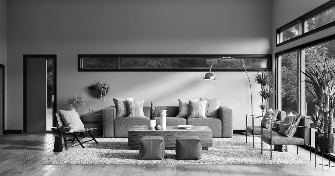 Diseño de interiores en Monterrey: sala con luz natural, madera y textiles en tonos neutros